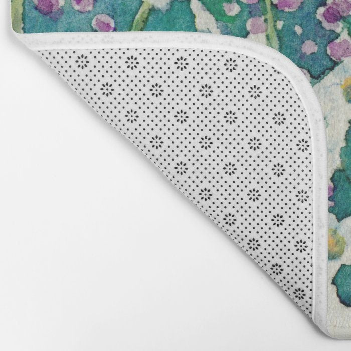 Daisies Bath Mat - Floral Bathroom Mats - Flower Bath Decor - Bathroom Rugs - Home Decor Brazen Design Studio Light Gray