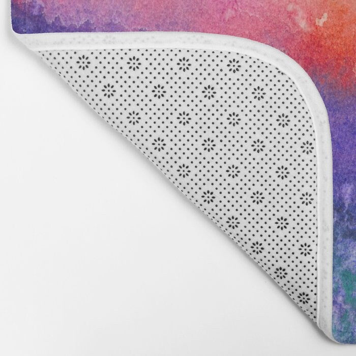 Lupin Valley Bath Mat - Landscape Bathroom Mats - Floral Bath Decor - Bathroom Rugs - Home Decor Brazen Design Studio Light Gray
