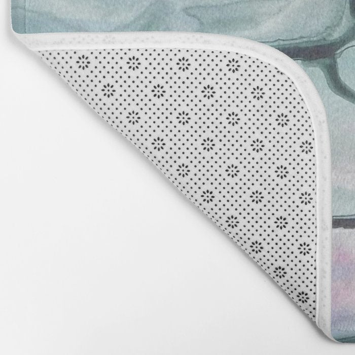 Invidia Bath Mat - Seascape Bathroom Mats - Bath Decor - Bathroom Rugs - Home Decor Brazen Design Studio Light Gray