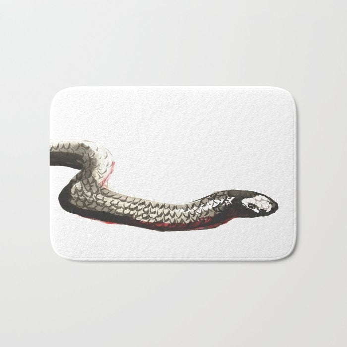 Snake Bath Mat - Wildlife Nature Bathroom Mats - Bath Decor - Bathroom Rugs - Home Decor Brazen Design Studio Lavender