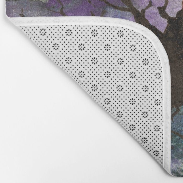 Tree of Life Bath Mat - Landscape Bathroom Mats - Bath Decor - Bathroom Rugs - Home Decor Brazen Design Studio Lavender