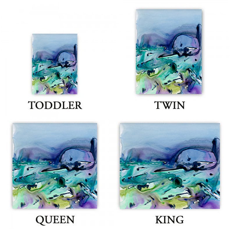 Abstract Vineyard Duvet Cover - Watercolour Painting Bedding - Twin Queen or King Size Duvet or Comforter Brazen Design Studio Dark Gray