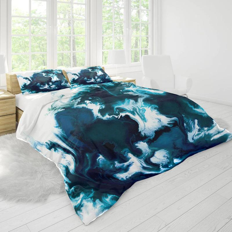 Coastal Duvet Cover - Nature Modern Bedding - Twin Queen or King Size Duvet or Comforter Brazen Design Studio Light Gray