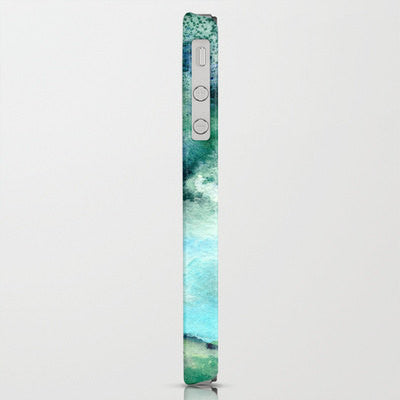 Watercolor Phone Case - Oak Tree Painting - Cell Phone Cover - Designer iPhone Samsung Case Brazen Design Studio Pale Turquoise