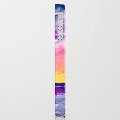 Phone Case - Sunset Storm Ocean Painting - Designer iPhone Samsung Case Brazen Design Studio Light Salmon