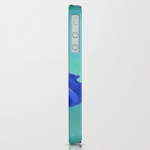 Floral Phone Case - Monet Iris Flower Painting - Samsung Case Brazen Design Studio Royal Blue