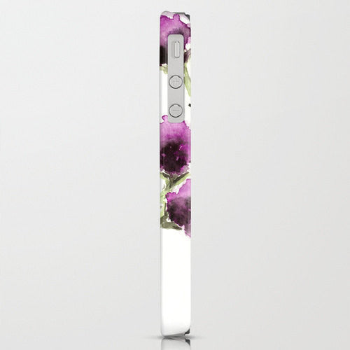 Floral Phone Case - Milk Thistle Painting - Cell Phone Cover - Designer iPhone Samsung Case Brazen Design Studio Dark Slate Gray