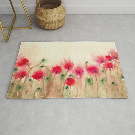 Field of Poppies Area Rug
