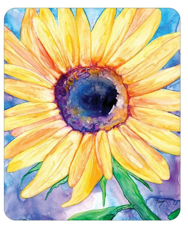 Mousepad - Sunflower Painting - Art for Home or Office Brazen Design Studio Light Goldenrod