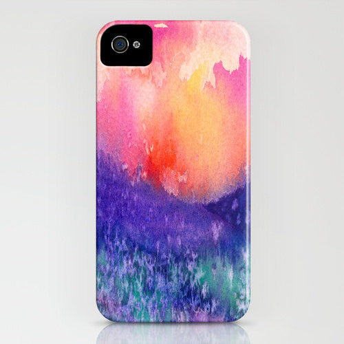 Floral Phone Case Lupin Valley - Wildflowers Watercolor Painting - Designer iPhone Samsung Case Brazen Design Studio Dark Slate Blue