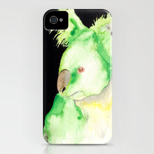 Koala Phone Case - Australian Wildlife Painting - Designer iPhone Samsung Case Brazen Design Studio Light Goldenrod Yellow