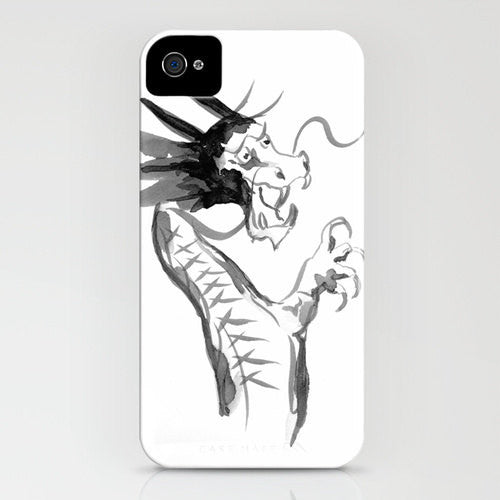 Phone Case Chinese Zodiac Dragon Painting - Designer iPhone Samsung Case Brazen Design Studio White Smoke