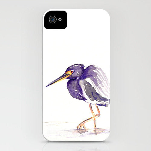 Heron Phone Case - Wildlife Bird Art - Designer iPhone Samsung Case Brazen Design Studio Snow
