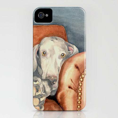 Phone Case Weimaraner Dog - Pet Painting - Designer iPhone Samsung Case Brazen Design Studio Gray