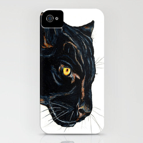 iPhone Black Panther Case - Big Cat Wildlife - Samsung Case Brazen Design Studio Black