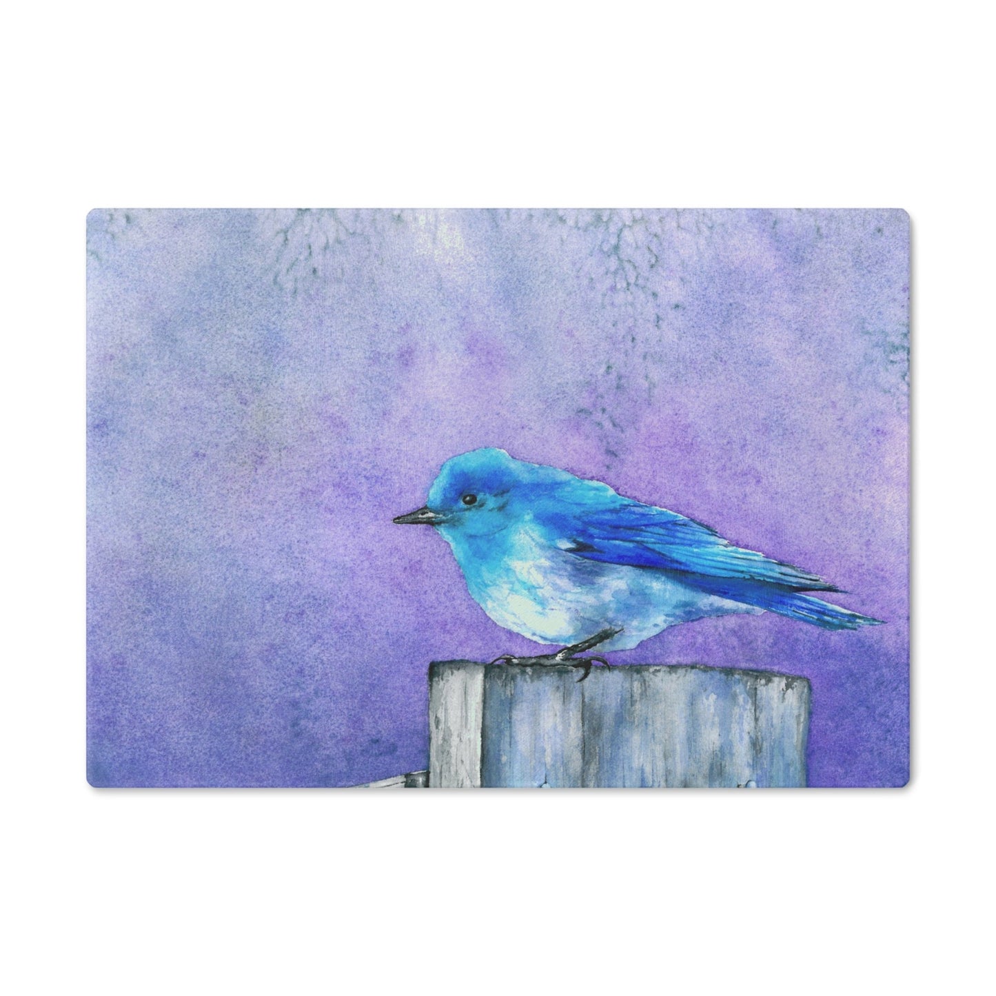 Bluebird Bliss Glass Cutting Board