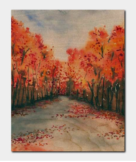 Metal or Birchwood Art Print - Autumn Landscape Print Home Decor Brazen Design Studio Sienna
