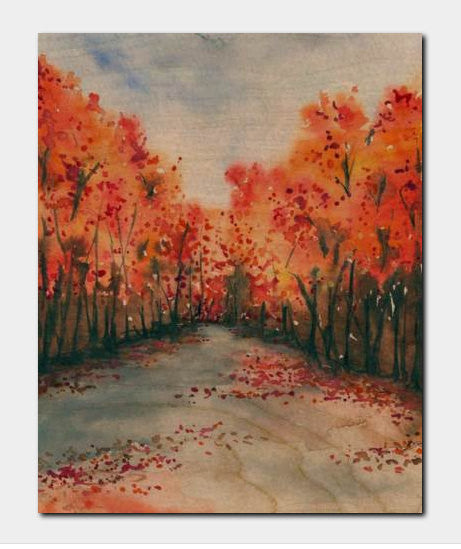 Metal or Birchwood Art Print - Autumn Landscape Print Home Decor Brazen Design Studio Sienna