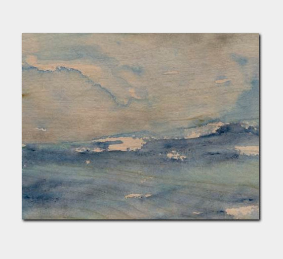 Tempest Ocean Seascape Birchwood or Metal Art Print - Home Decor Brazen Design Studio Rosy Brown