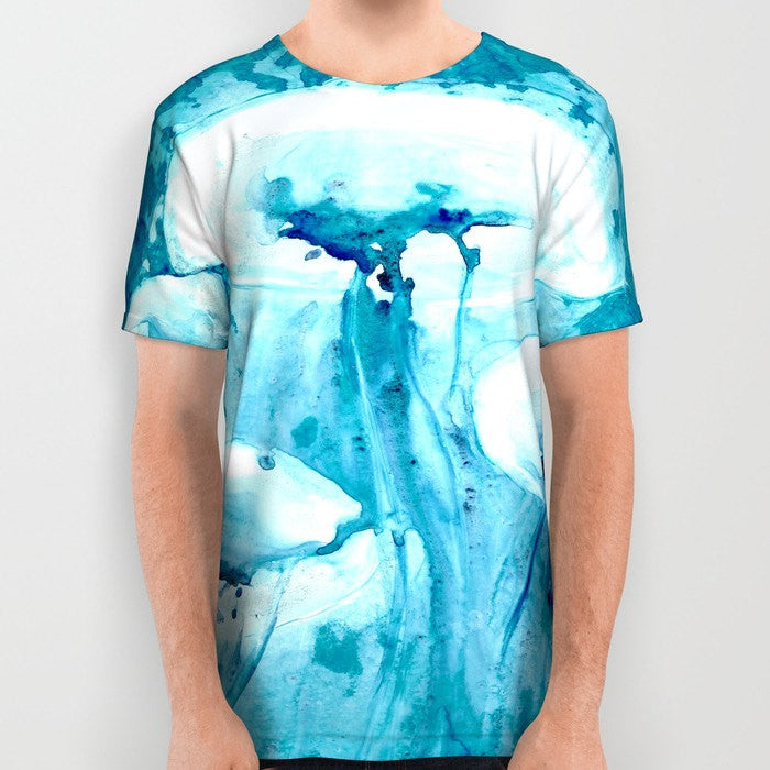 Designer Clothing - Jellyfish Painting - Artistic All Over Printed T Shirt Brazen Design Studio Lavender