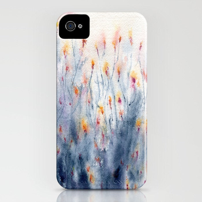 Floral Phone Case - Garden Flowers - Watercolor Painting - Designer iPhone Samsung Case Brazen Design Studio Dark Gray