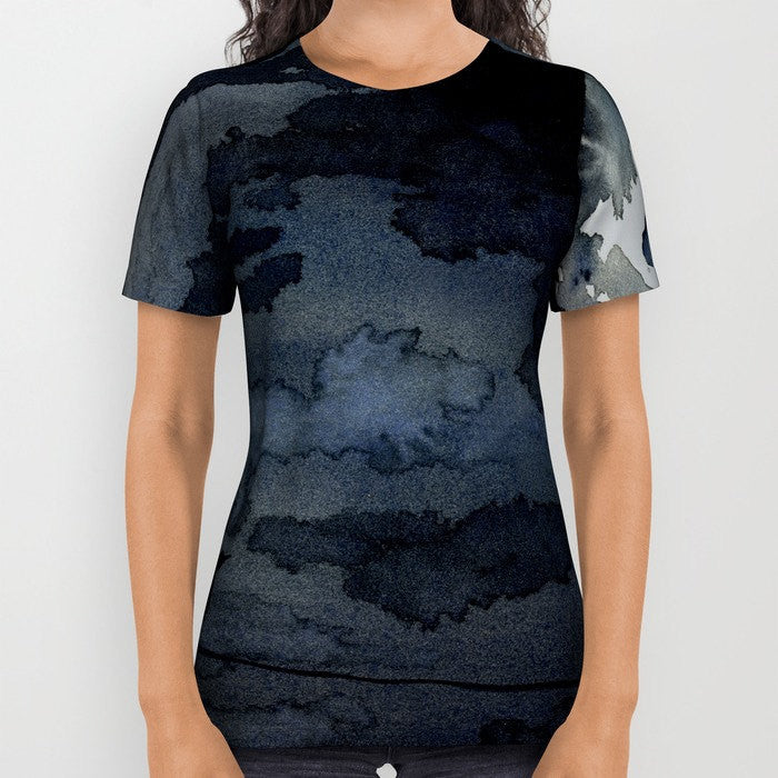 Designer Clothing - Raven Painting - Artistic All Over Printed T Shirt Brazen Design Studio Lavender