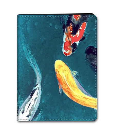 Koi iPad Folio Case - Koi Fish Art - Designer Device Cover Brazen Design Studio Dark Slate Gray