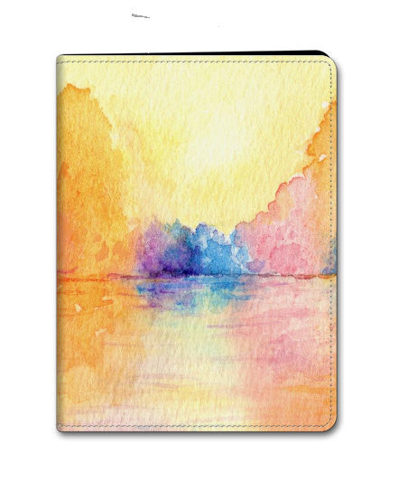 Seascape iPad Folio Case - Autumn Reflections - Designer Device Cover Brazen Design Studio Pale Goldenrod