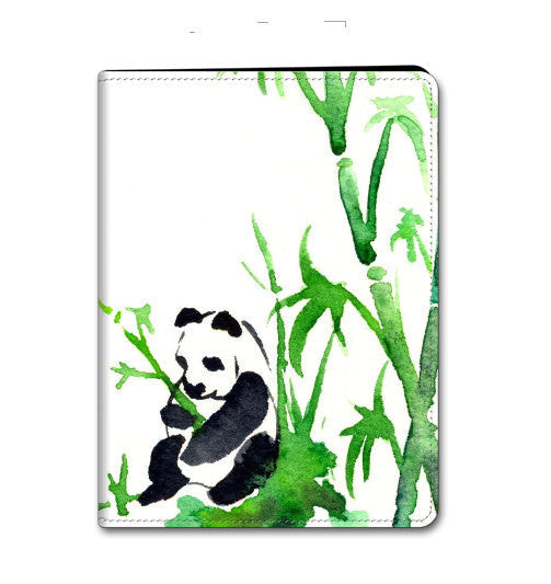 Panda iPad Folio Case - Bamboo Painting - Designer Device Cover Brazen Design Studio Lime Green