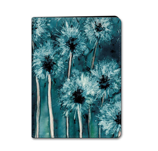 Floral iPad Folio Case - Dandelion Wishes - Designer Device Cover Brazen Design Studio Dark Slate Gray