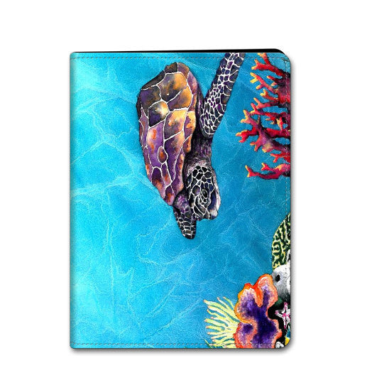 iPad Folio Case - Sea Turtle Art - Designer Device Cover Brazen Design Studio Light Sea Green