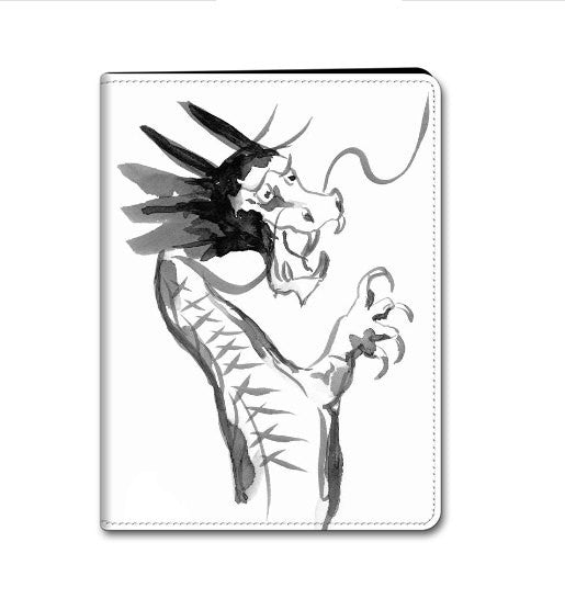 iPad Folio Case - Imperial Dragon - Designer Device Cover Brazen Design Studio White Smoke