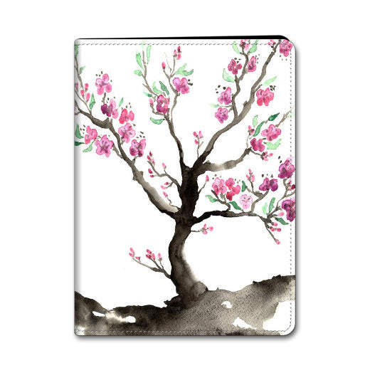 Floral Cherry Tree iPad Folio Case - Sakura Art - Designer Device Cover Brazen Design Studio White Smoke