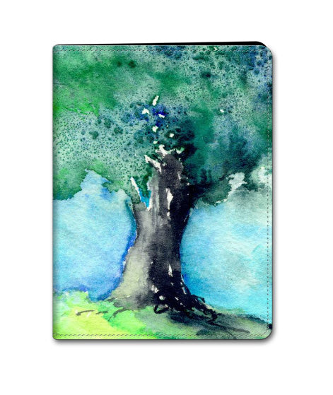 Tree Art iPad Case - Oak Tree Painting - Designer Device Cover - All iPad Models Brazen Design Studio Cadet Blue