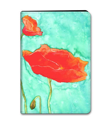 Poppy Trio iPad Air - iPad Mini iPad Folio Case - Designer Device Cover Brazen Design Studio Tomato