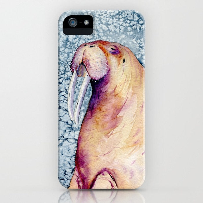 Walrus Phone Case - Marine Mammal - Designer iPhone Samsung Case Brazen Design Studio Rosy Brown