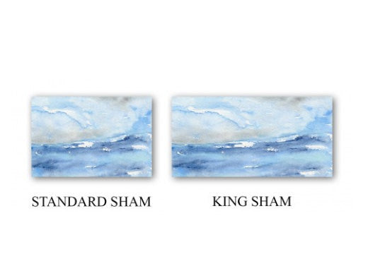 Ocean Wave Watercolor Painting  - Modern Bedding - Duvet or Comforter Brazen Design Studio Light Steel Blue