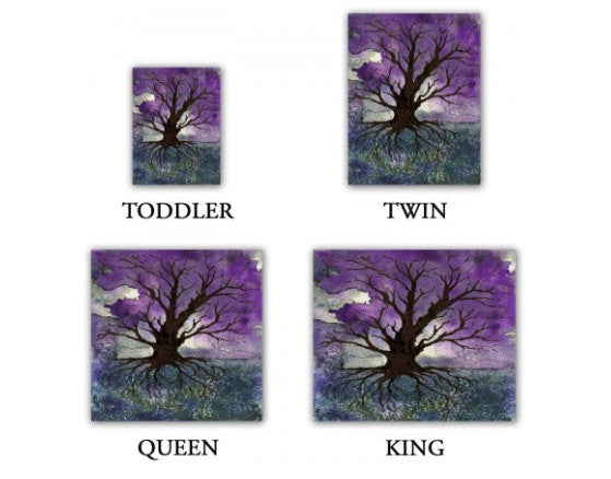 Tree of Life Watercolor Painting Nature  - Modern Bedding - Duvet or Comforter Brazen Design Studio Dim Gray