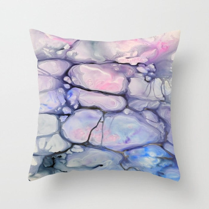 Decorative Pillow Cover - Abstract Art Violaceae - Throw Pillow Cushion - Home Decor Brazen Design Studio Dark Gray