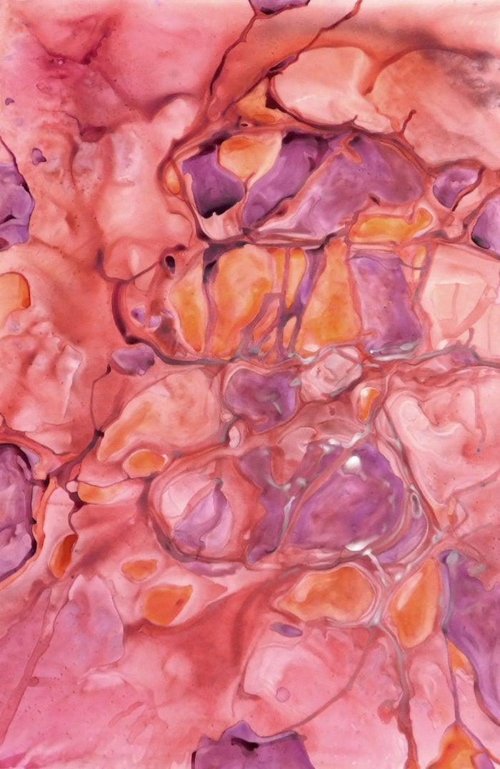 Abstract Art - Watercolor Painting - Rubra Corde Contemporary Art Print Brazen Design Studio Maroon
