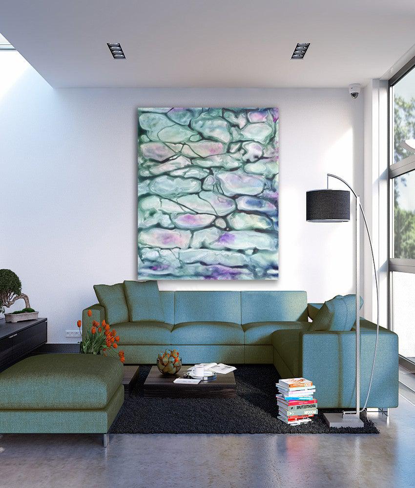 Abstract Art - Watercolor Painting - Invidia Contemporary Art Print Brazen Design Studio Gray