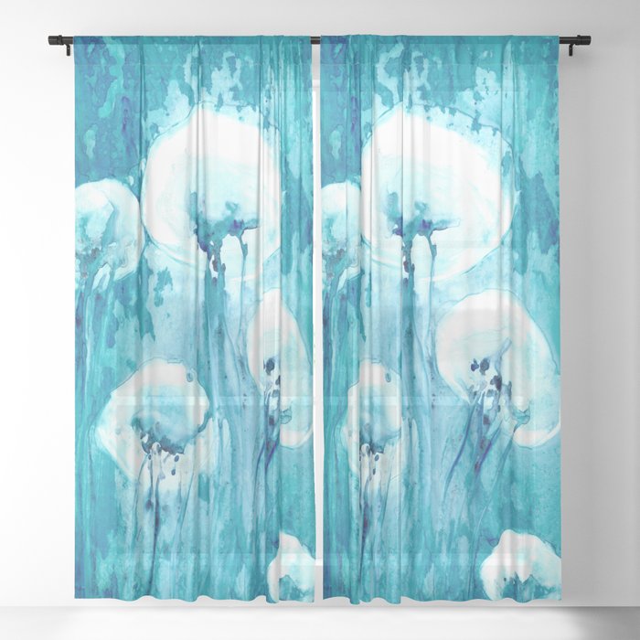 Jellyfish Black Out or Sheer Curtains