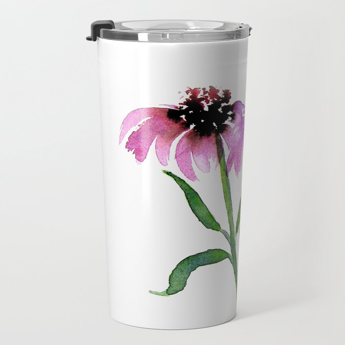 Monarch Butterfly and Coneflower Travel Mug