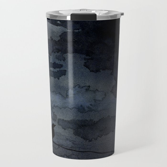 Moonlit Raven Travel Mug