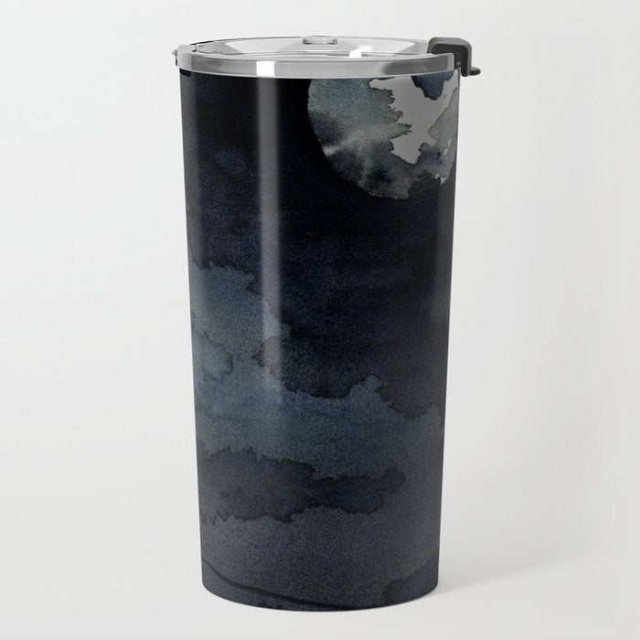 Moonlit Raven Travel Mug