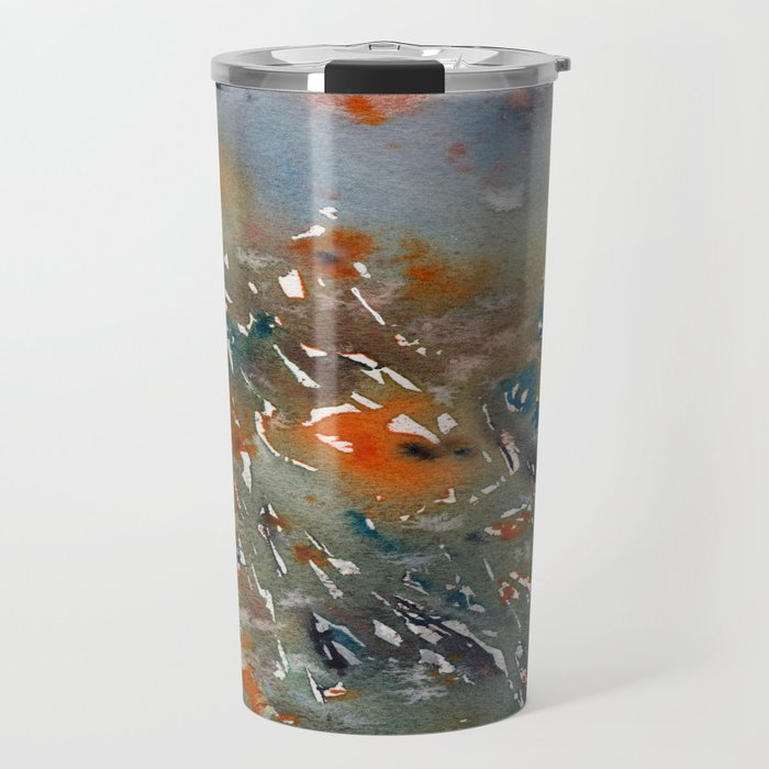 Orange Poppies Travel Mug