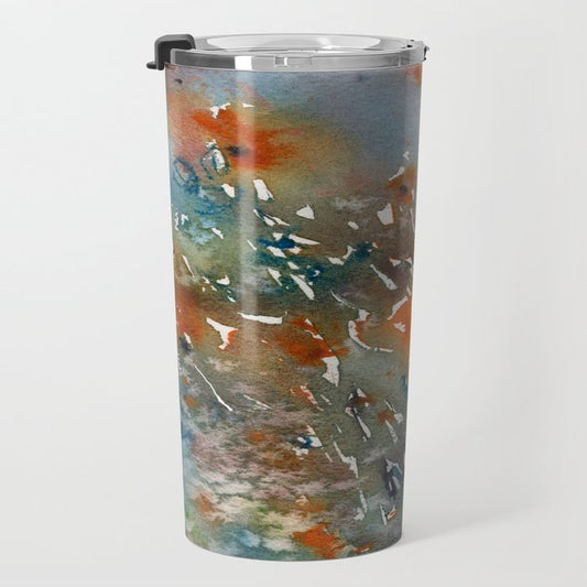 Orange Poppies Travel Mug