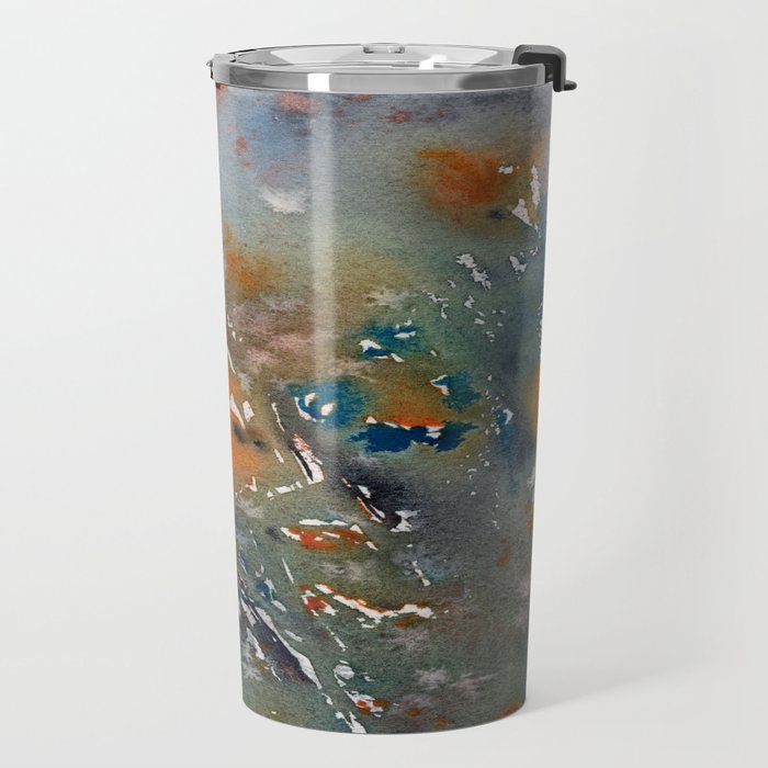 Orange Poppies Travel Mug