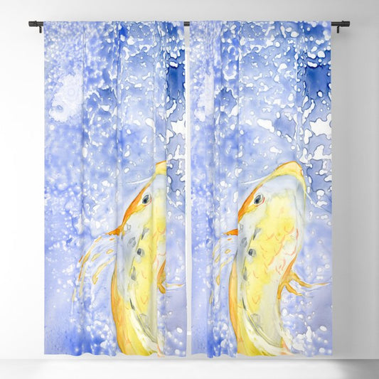 Prosperity Koi Black Out or Sheer Curtains