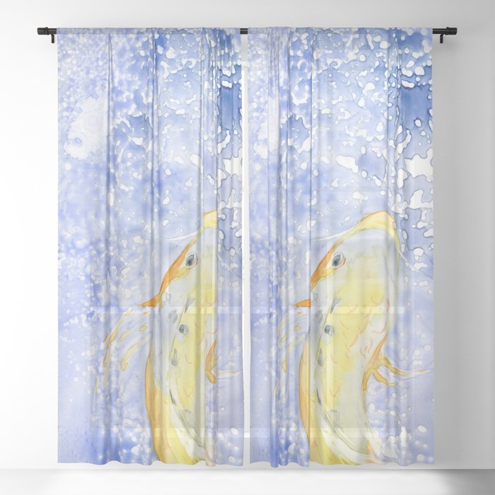 Prosperity Koi Black Out or Sheer Curtains